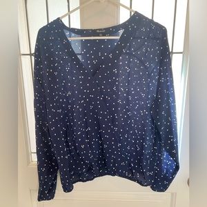Madewell Silk Scattered Hearts Blouse